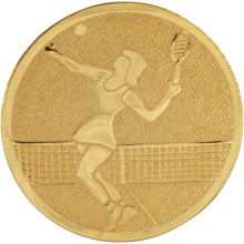 PASTILLES MEDAILLE TENNIS FEMME (ALU - 25MM)