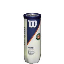 TUBE DE 3 BALLES WILSON ROLAND GARROS ALL COURT