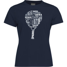 T-SHIRT HEAD FEMME TYPO PADEL
