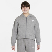 SWEAT NIKE JUNIOR FILLE SPORTSWEAR CLUB FLEECE FULL ZIP A CAPUCHE