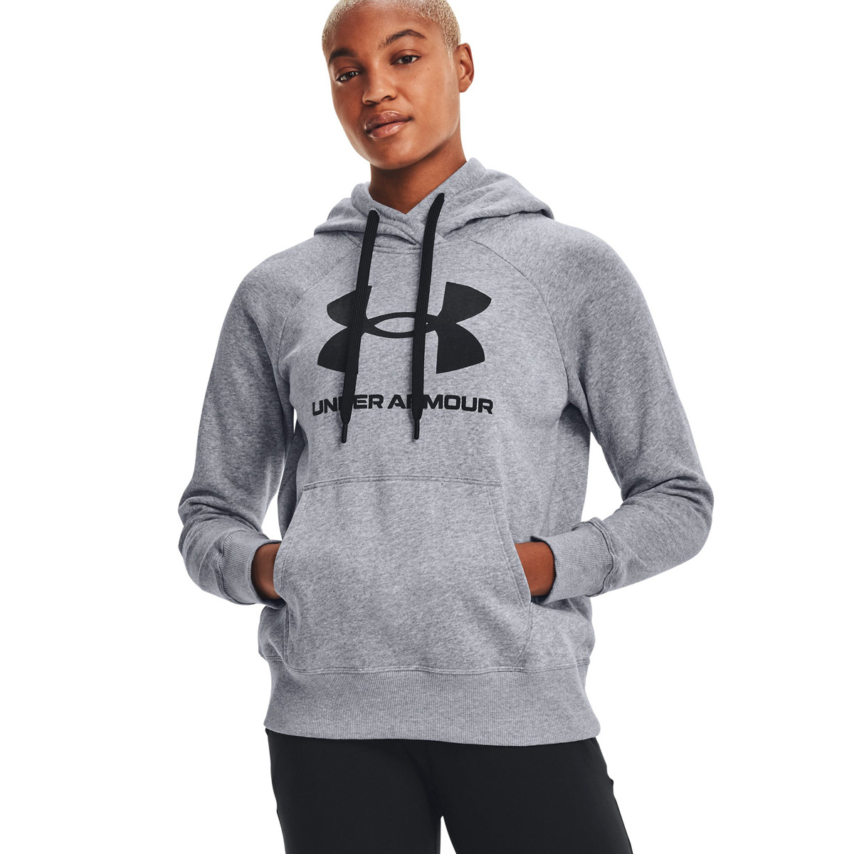 SWEAT UNDER ARMOUR FEMME RIVAL FLEECE LOGO A CAPUCHE