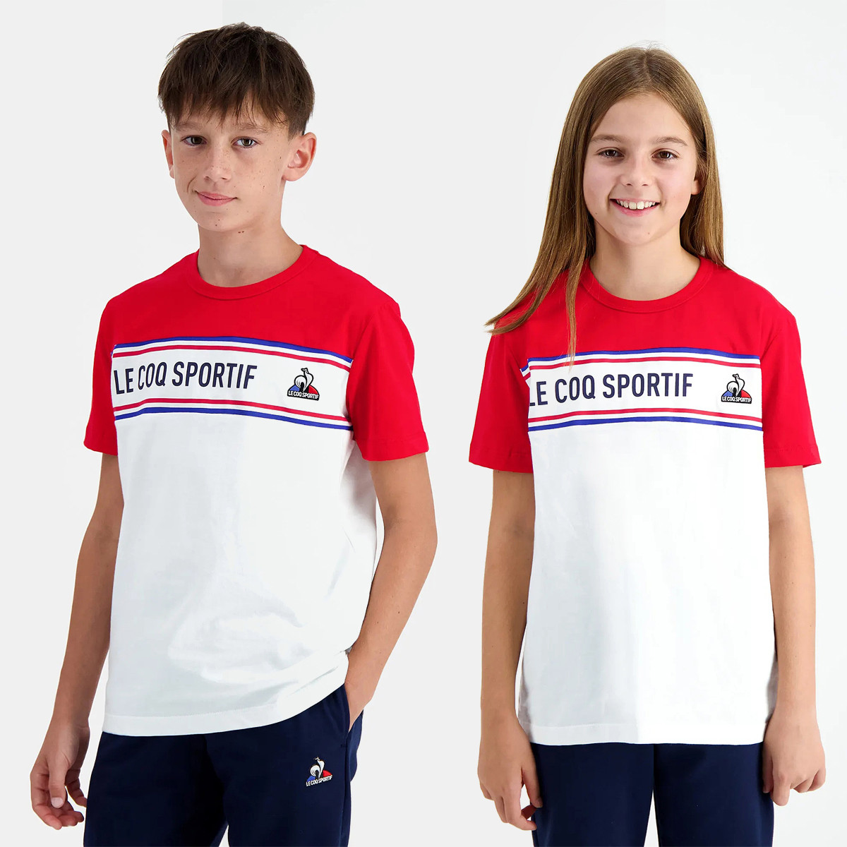T-SHIRT LE COQ SPORTIF JUNIOR TRICOLORE