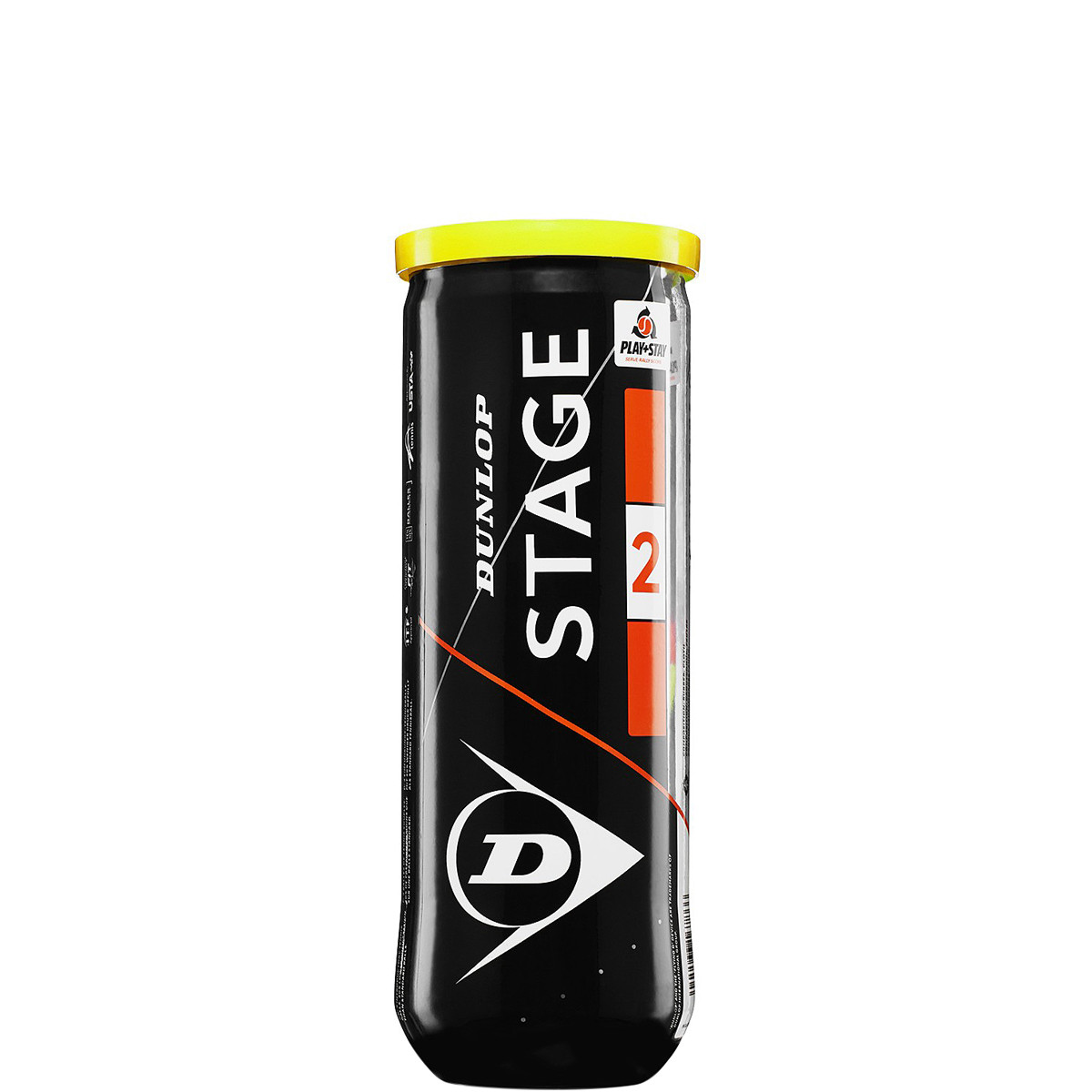 TUBE DE 3 BALLES DUNLOP MINI TENNIS STAGE 2