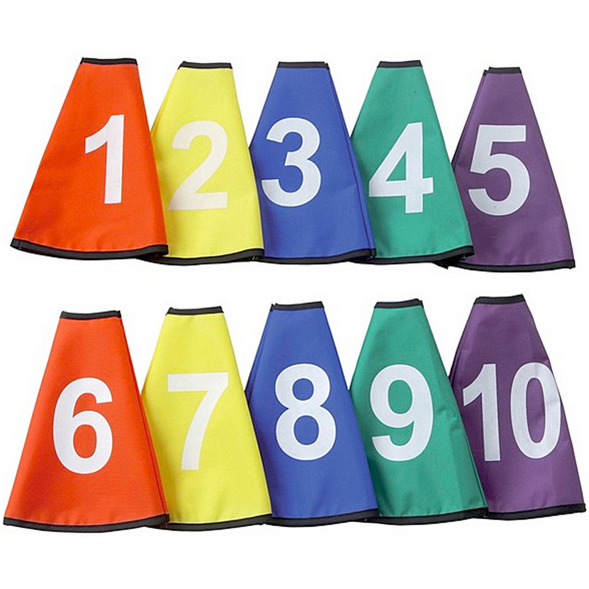 LOT DE 10 COLS DE CONES NUMEROTES DE 1 A 10