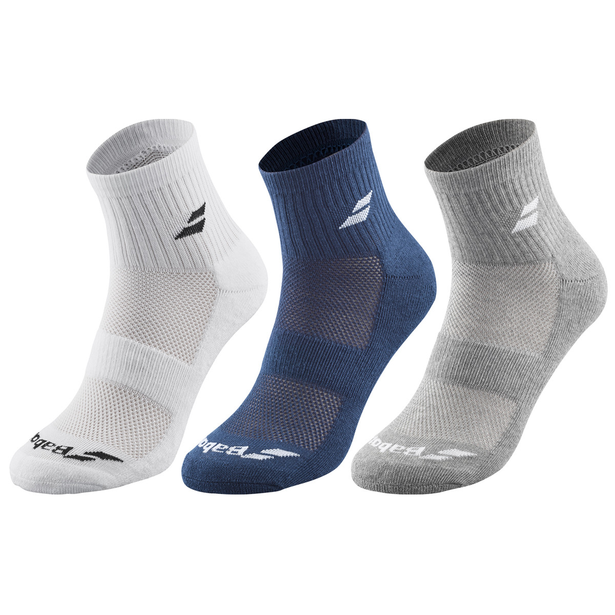 3 PAIRES DE CHAUSSETTES BABOLAT QUARTER (ANKLE)