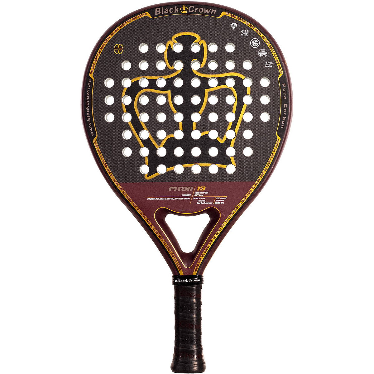 RAQUETTE DE PADEL BLACK CROWN PITON 13