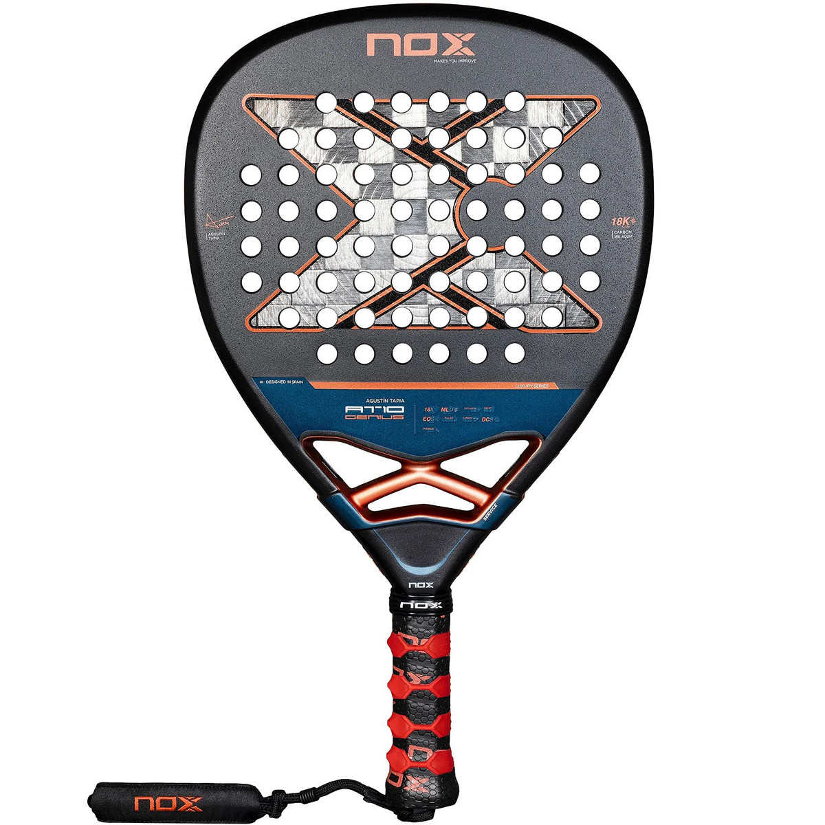 RAQUETTE DE PADEL NOX AT10 GENIUS ATTACK 18K ALUM BY AGUSTIN TAPIA