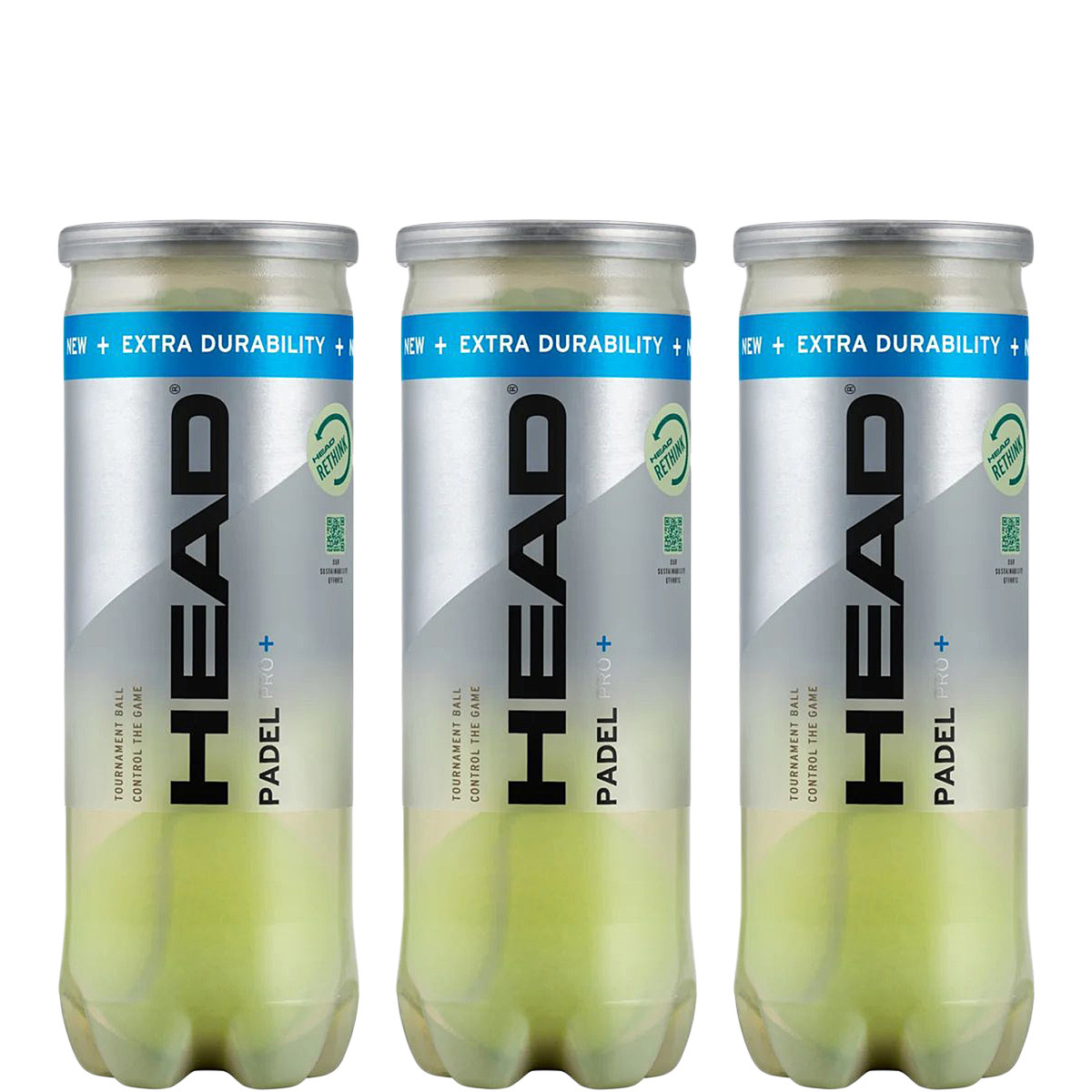 TRIPACK DE 3 BALLES HEAD PADEL PRO +