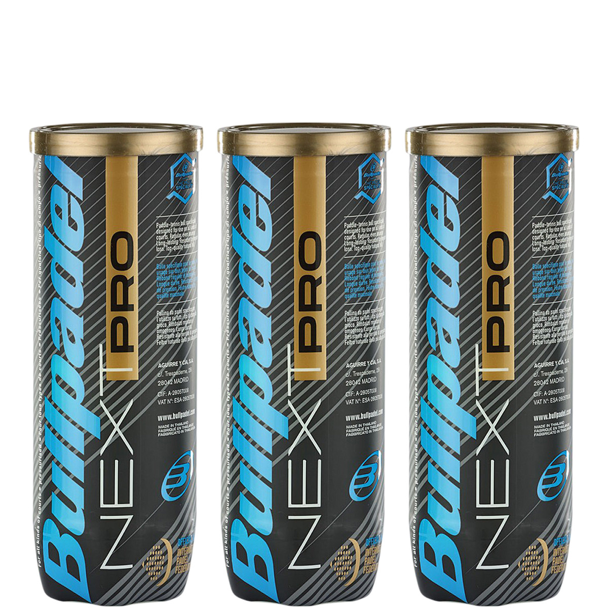 TRIPACK DE 3 BALLES BULLPADEL NEXT PRO