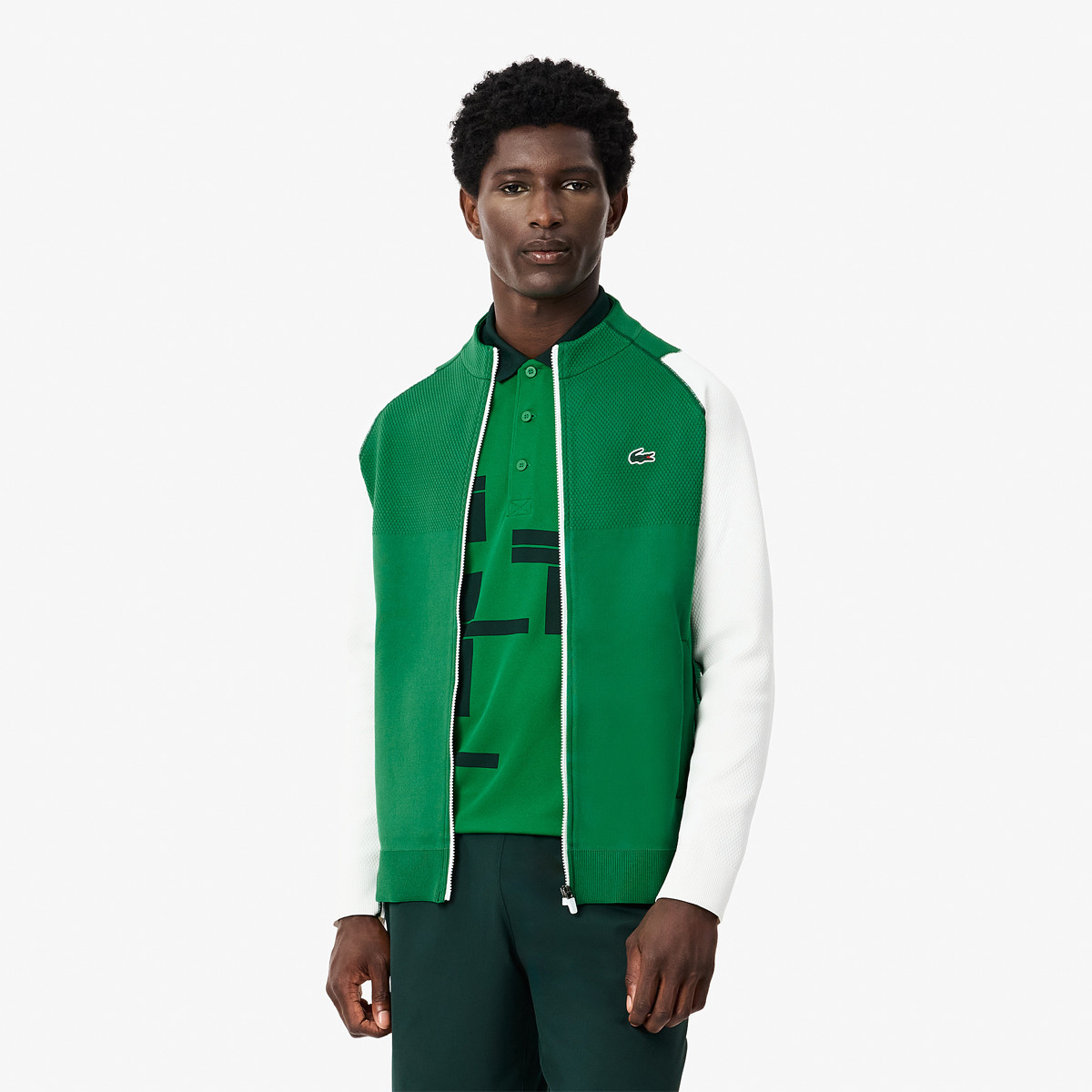VESTE LACOSTE A COL FULL ZIP DJOKOVIC TURIN