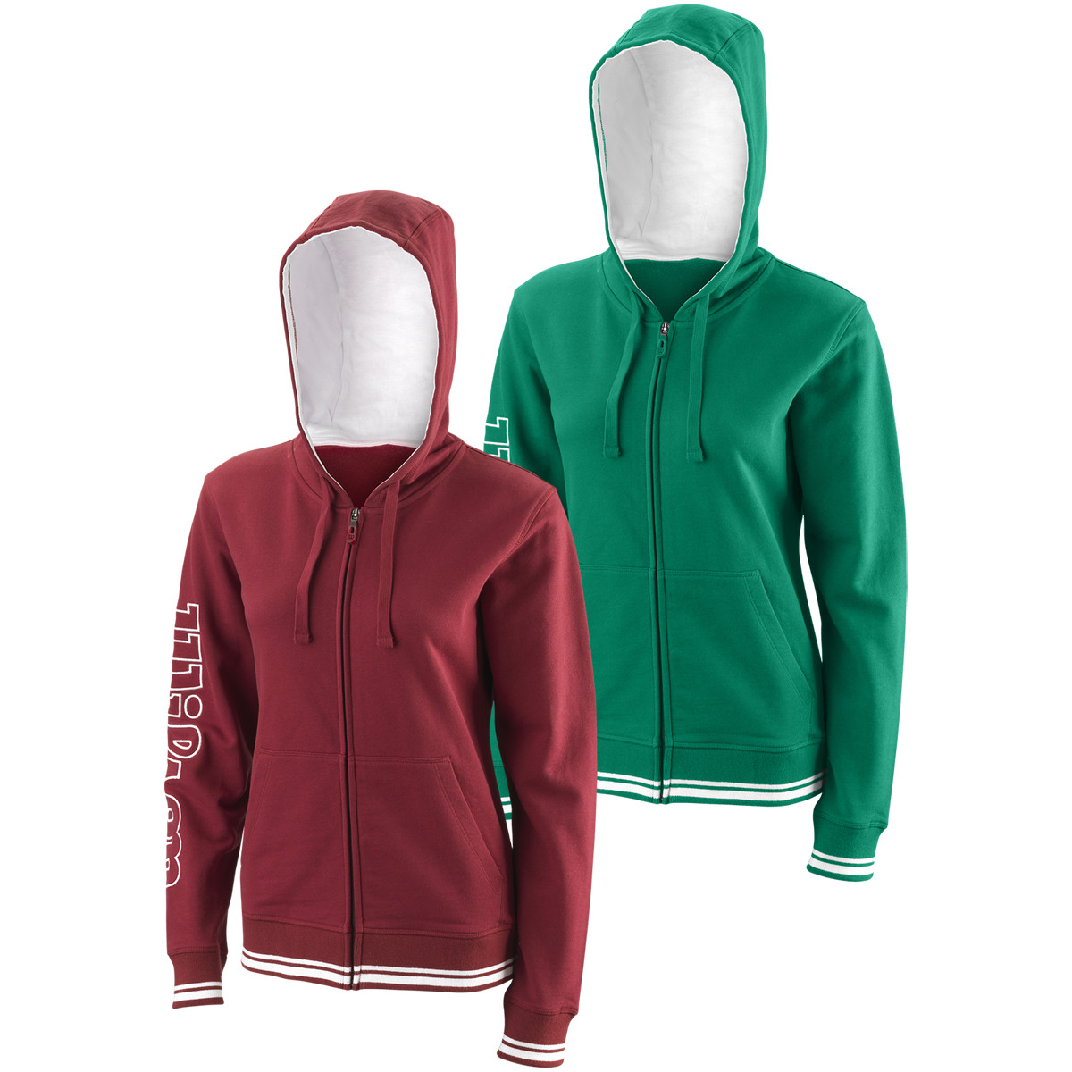 SWEAT WILSON FEMME TEAM 2 A CAPUCHE ZIPPE