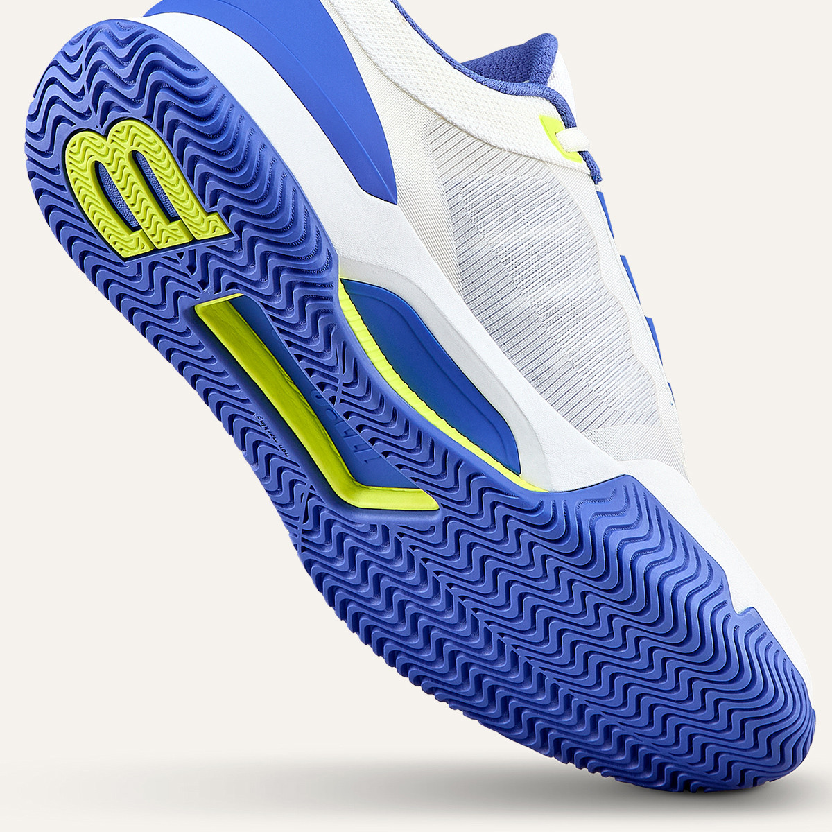 Chaussures Wilson EM5 Pour Femme – Blanc/Bleu/Argent, Taille UK 8 – Neuves En Boîte